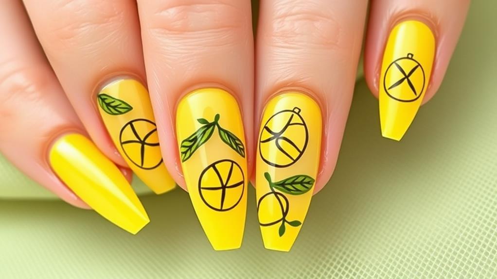 angular citrus fruit designs