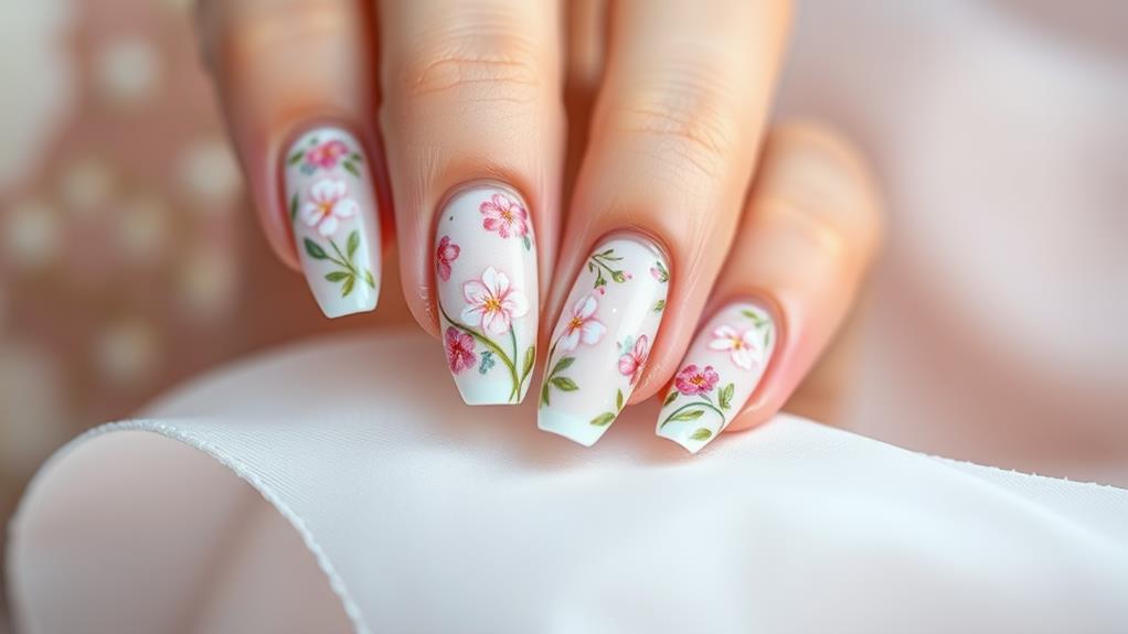 blooming botanical nail designs