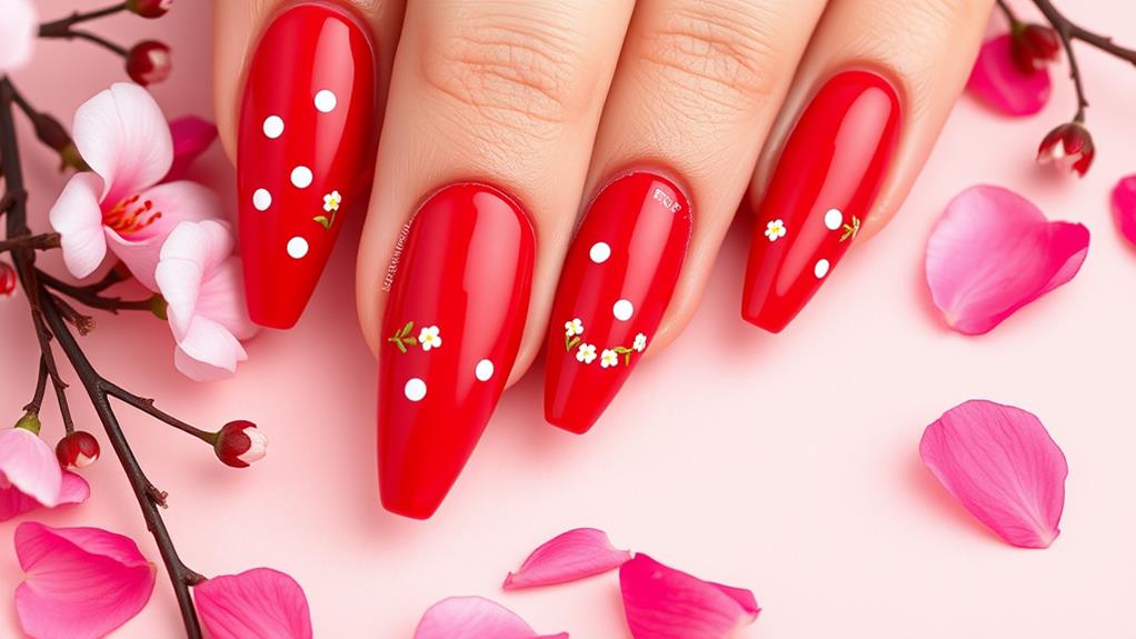 charming cherry acrylic nails