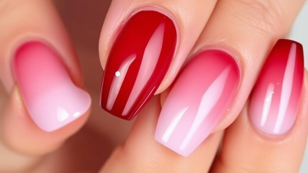 cherry red ombre style