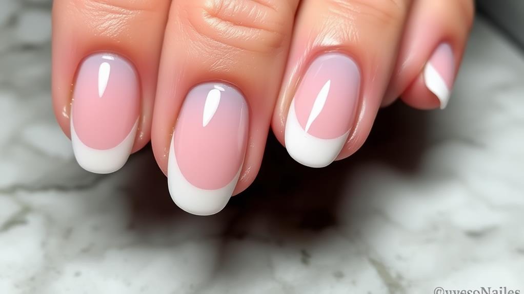 chic french tip manicure