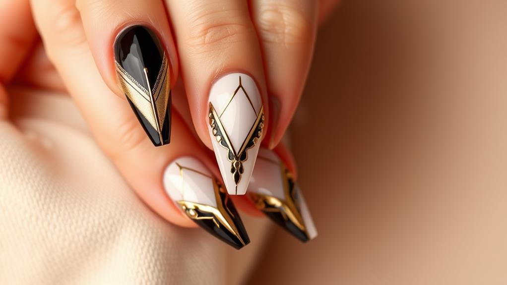 chic geometric nail designs