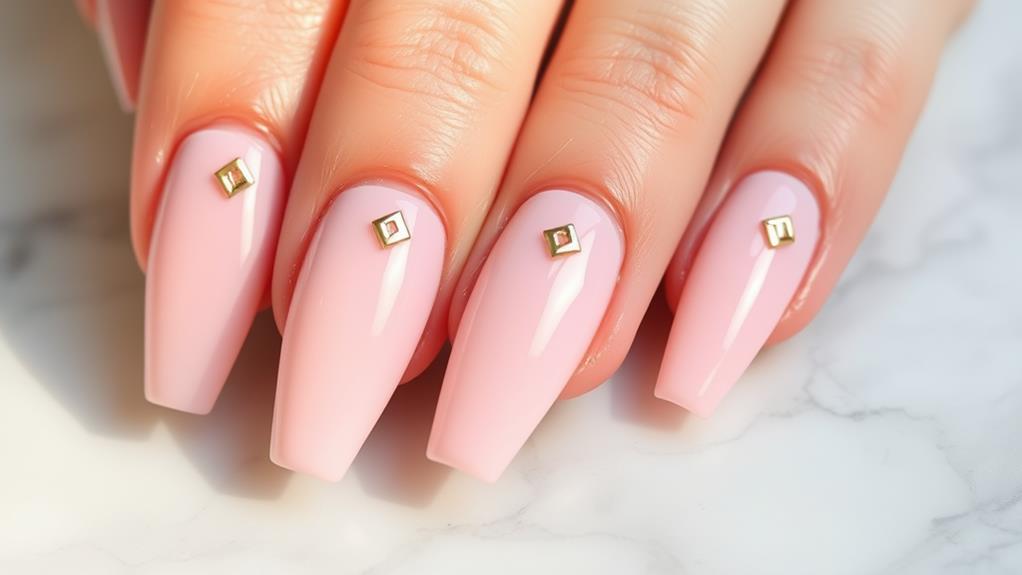 chic short acrylic nails