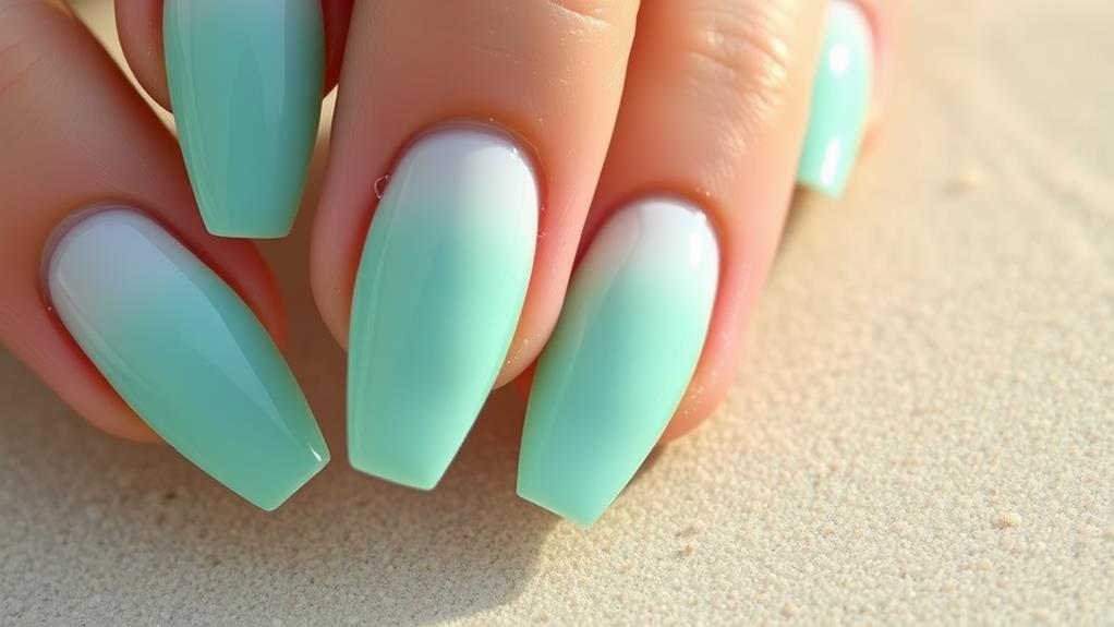 color transition seafoam mint