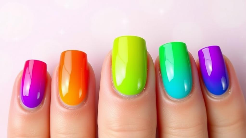 colorful nail art design