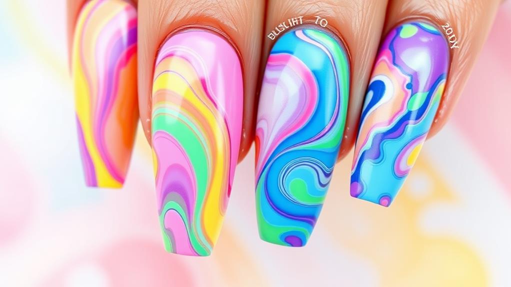 colorful swirl surface design