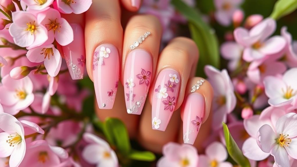 delicate blooming flower petals