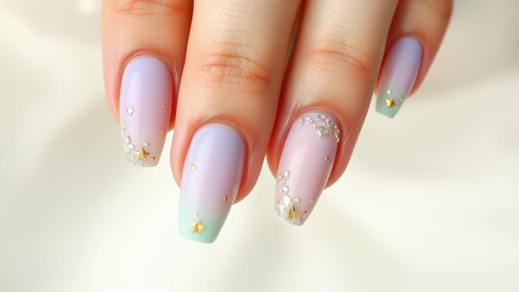 dreamy pastel acrylic nails