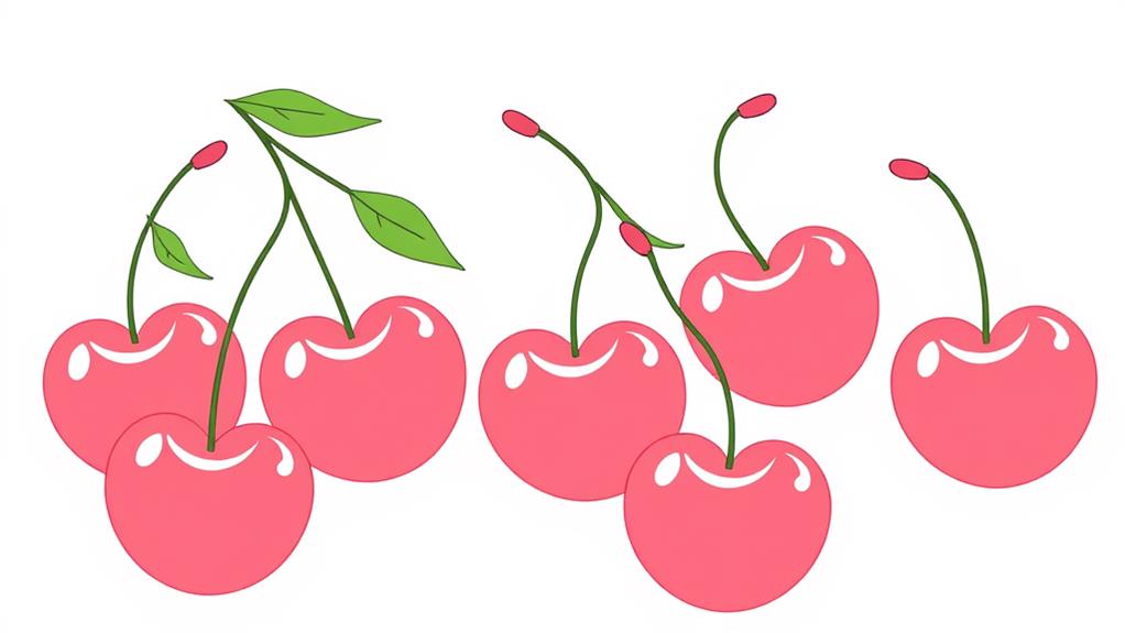 elegant cherry line drawing