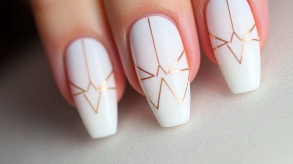 elegant geometric white designs