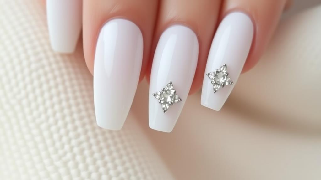 elegant white jewel accents