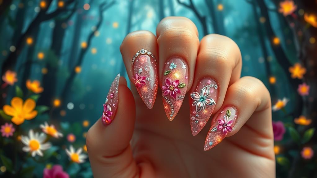 enchanting fairy acrylic nails