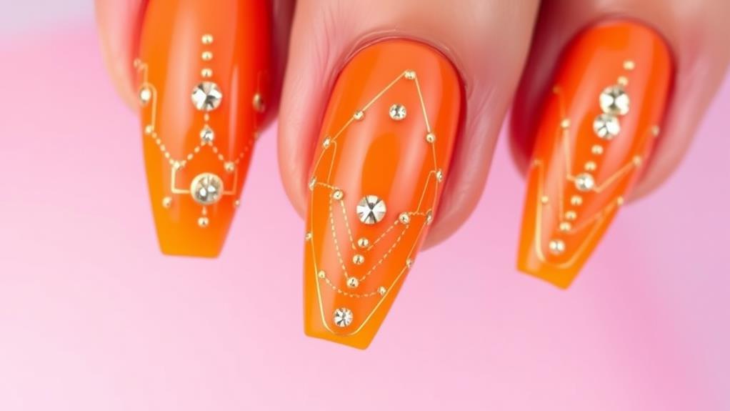 energizing bright orange nails