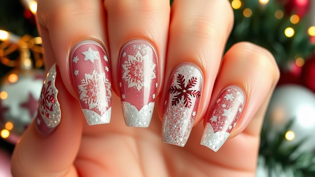 festive acrylic nail designs