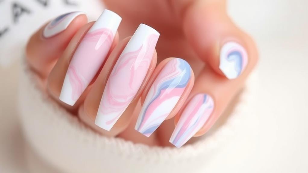 marble nail art techniques