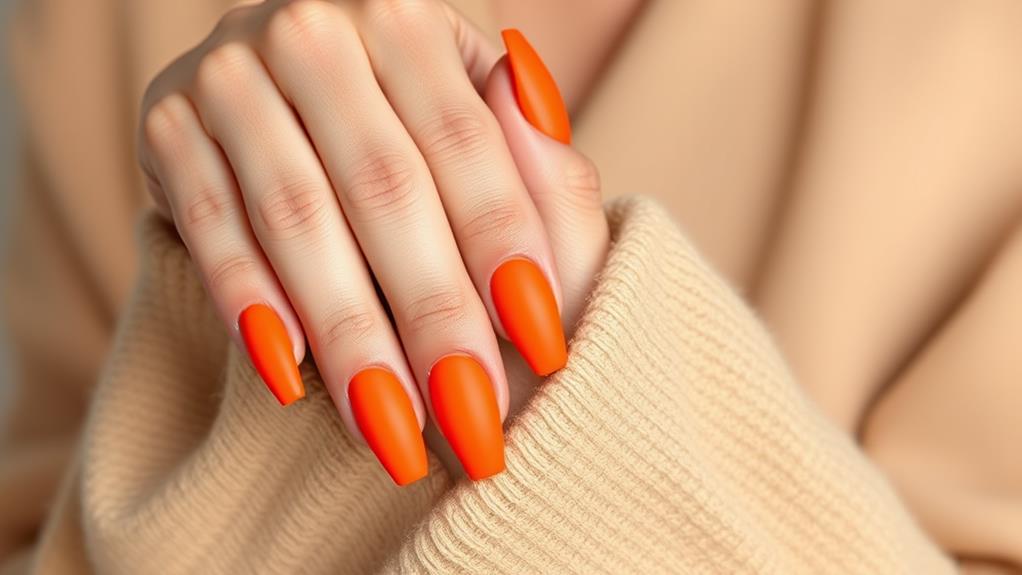 matte orange nail polish