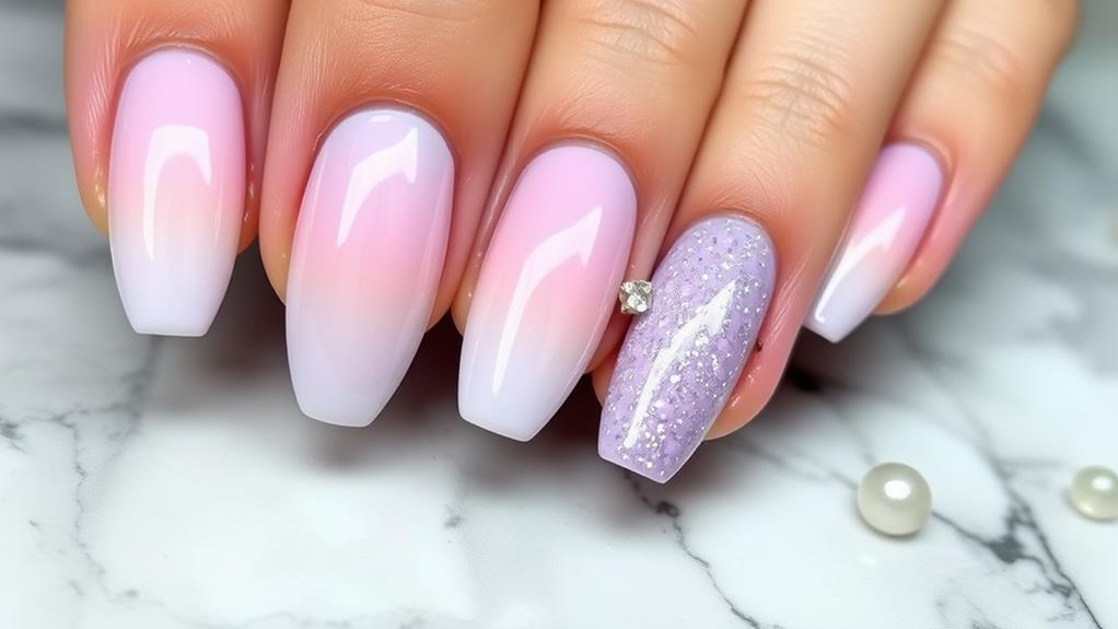 ombre round nail designs