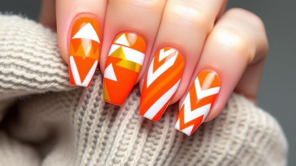 orange geometric design patterns