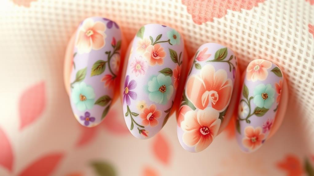 retro blossom fabric designs