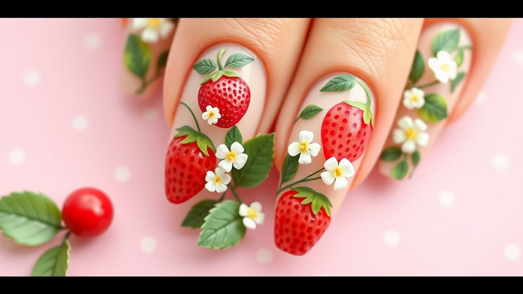 retro strawberry visual appeal