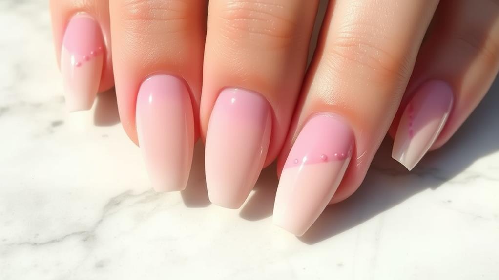 simple circular nail designs