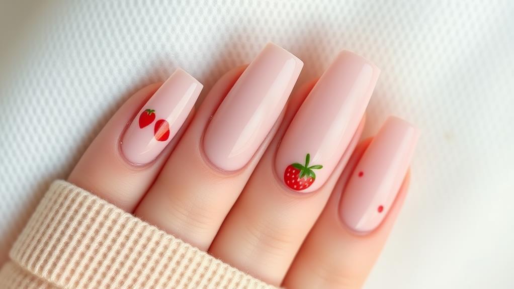 simple strawberry design aesthetic