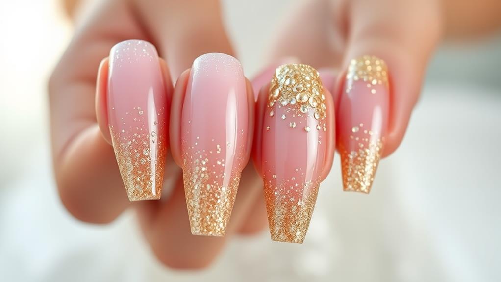 sparkling ombre glitter effect