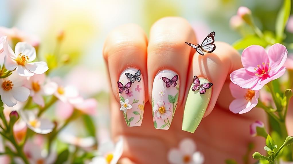 spring acrylic nail designs