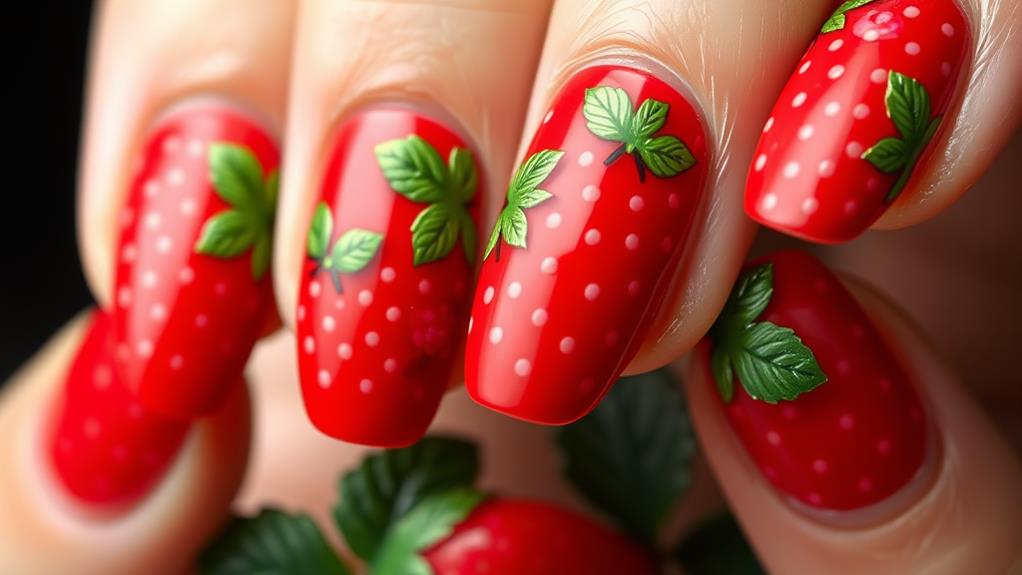 strawberry leaf decoration concept