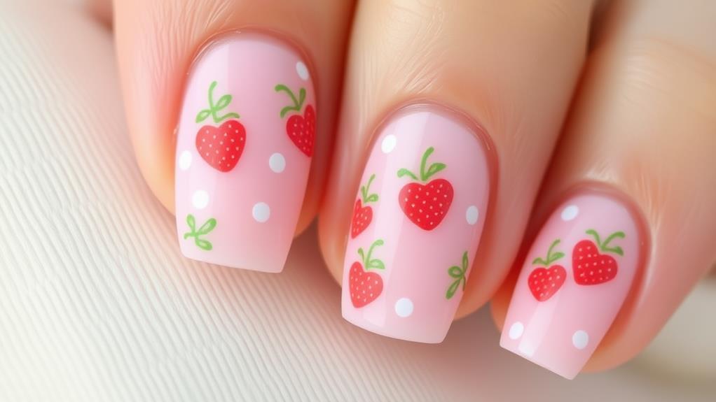 strawberry themed pastel designs