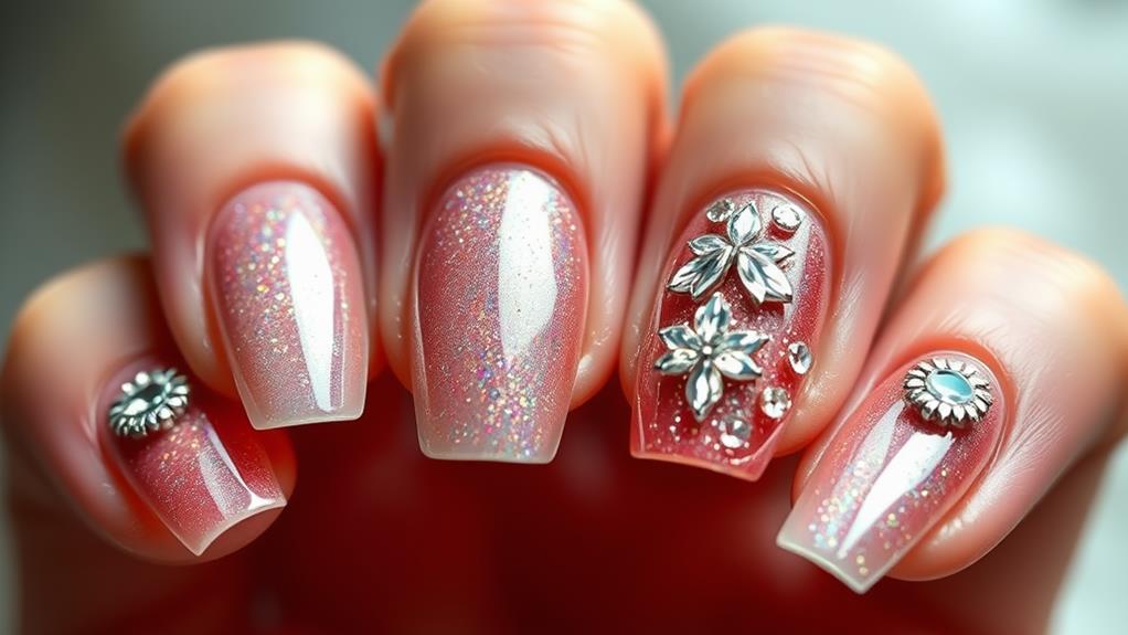 trendy celebrity round nails