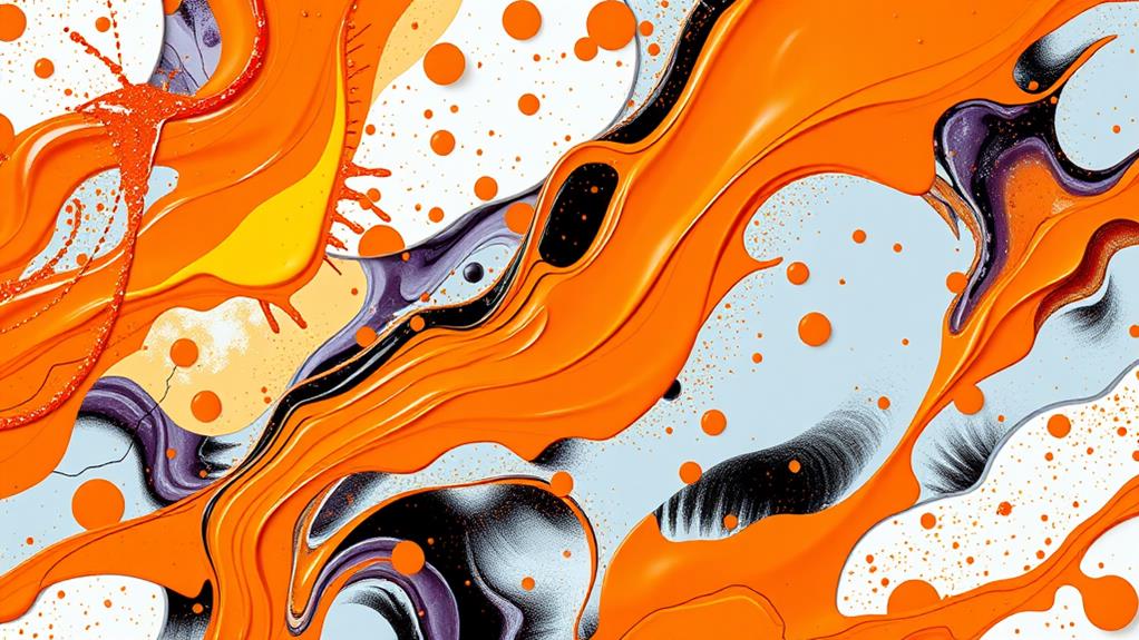 vibrant abstract orange artwork