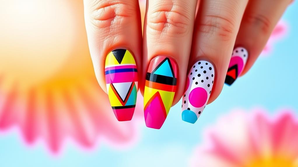 vibrant abstract shape designs