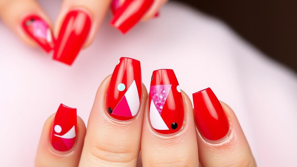 vibrant cherry geometric design