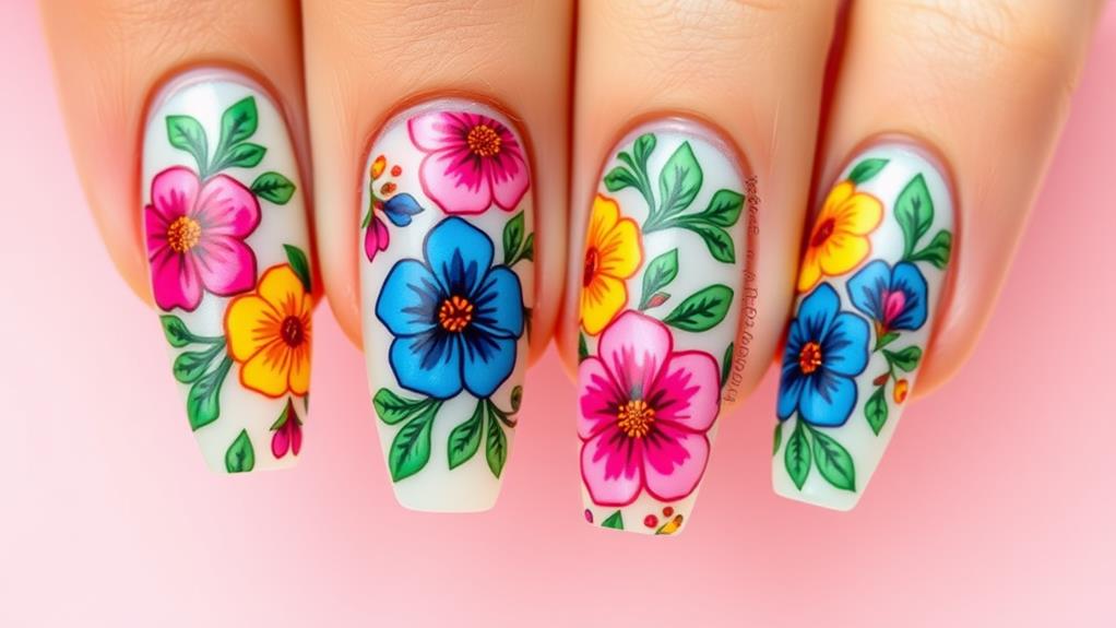 vibrant colorful flower design