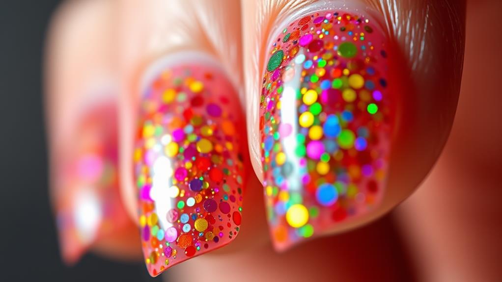 vibrant colorful sparkle blend