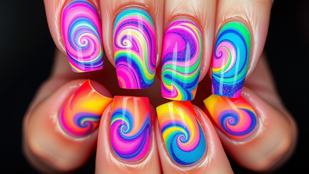 vibrant colorful spiral patterns