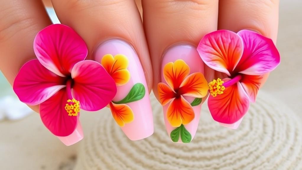 vibrant hibiscus blossom display