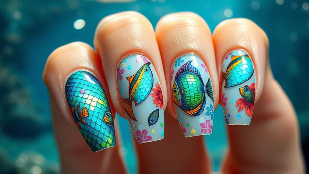 vibrant marine life designs