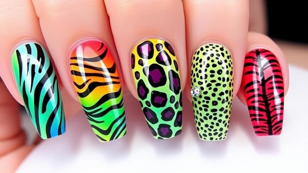 vibrant multicolored animal pattern