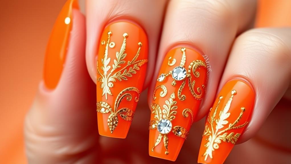 vibrant orange and gold