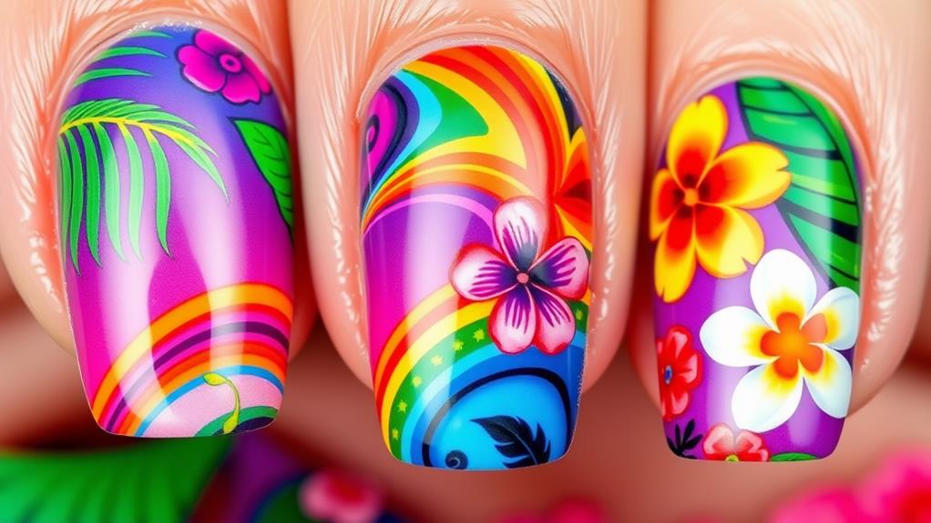 vibrant tropical color designs