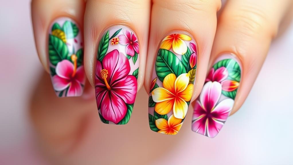 vibrant tropical flower aesthetics