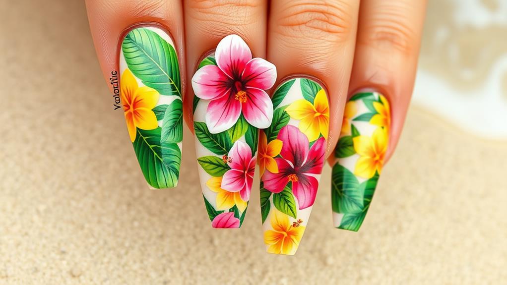 vibrant tropical flower patterns