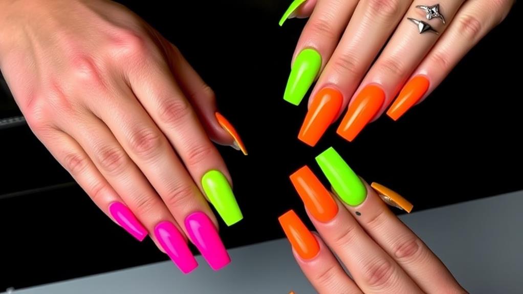 vivid fluorescent color palette