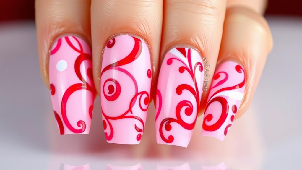 whimsical cherry swirl patterns