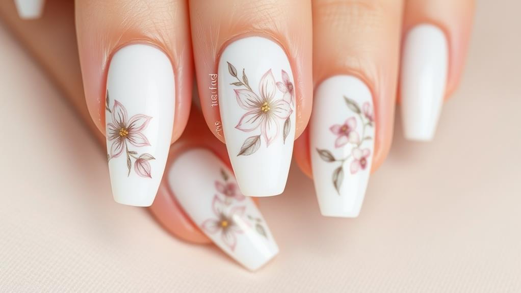 white floral design accents